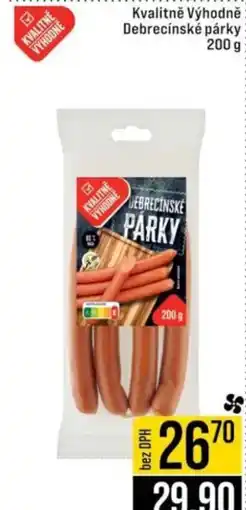 Jip Kvalitně Výhodně Debrecínské párky nabídka