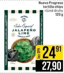 Jip Nuevo Progreso tortilla chips nabídka