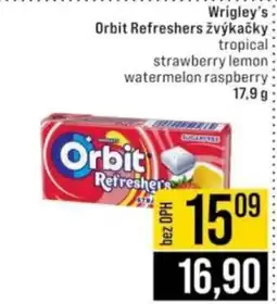 Jip Wrigley's Orbit Refreshers žvýkačky nabídka