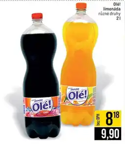 Jip Olé! limonáda nabídka