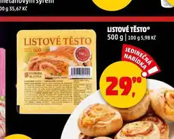 Penny Market Listové těsto nabídka