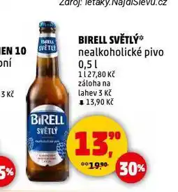 Penny Market Birell nealkoholické pivo nabídka
