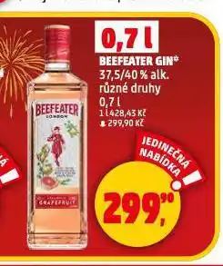 Penny Market Beefeater gin nabídka