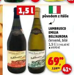 Penny Market Lambrusco emilia bell'aurora nabídka
