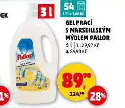 Penny Market Pallor gel prací s marseillským mýdlem nabídka