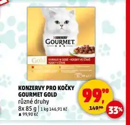 Penny Market Gourmet gold konzervy pro kočky nabídka