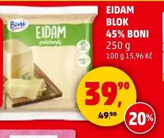 Eidam blok 45% boni