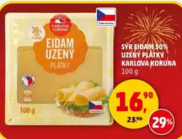 Penny Market Sýr eidam 30% uzený plátky karlova koruna nabídka