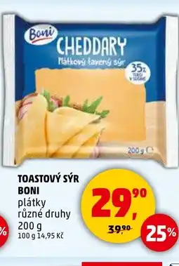 Penny Market Toastový sýr boni plátky nabídka