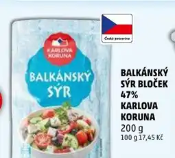 Penny Market Balkánský sýr bloček 47% karlova koruna nabídka