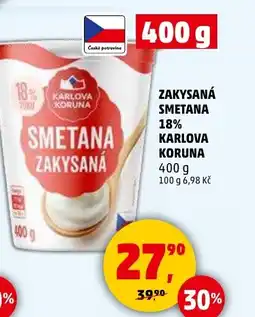 Penny Market Zakysaná smetana 18% karlova koruna nabídka