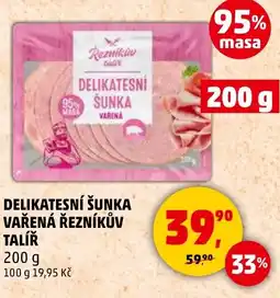 Penny Market Delikatesní šunka vařená řezníkův talíř nabídka