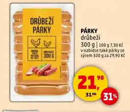 Penny Market Párky drůbeží nabídka