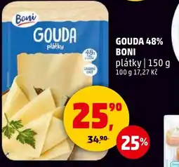 Penny Market Gouda 48% boni plátky nabídka