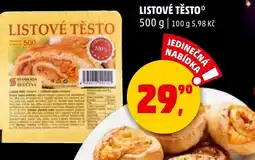 Penny Market Listové těsto nabídka