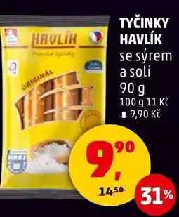 Penny Market Tyčinky havlík se sýrem a solí nabídka