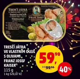 Penny Market Tresčí játra ve vlastním olej s olivami. franz josef kaiser nabídka