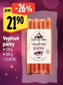 Albert Vepřové párky nabídka