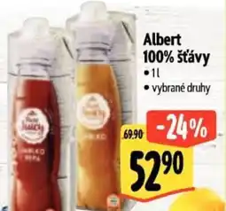 Albert Albert 100% šťávy nabídka