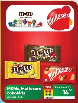 Tamda Foods M&Ms, Maltesers čokoláda od 36g - 45g nabídka