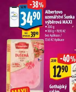 Albert Albertovo uzenářství Šunka výběrová MAXI 200 g nabídka