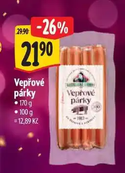 Albert Vepřové párky 170 g nabídka