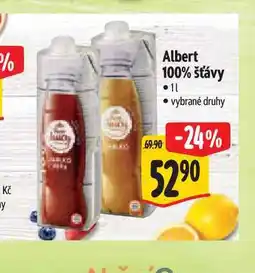 Albert Albert 100% šťávy 1 l nabídka