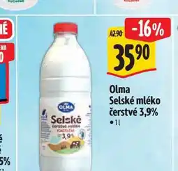 Albert Olma Selské mléko čerstvé 3,9% 1 l nabídka