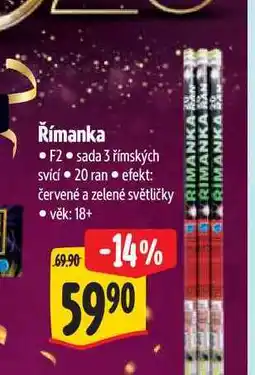 Albert Římanka F2 sada 3 římských svící nabídka