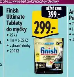 Albert Finish Ultimate Tablety do myčky 45 ks nabídka