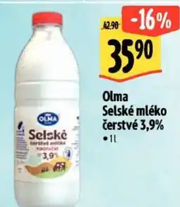 Albert Olma Selské mléko čerstvé 3,9% nabídka