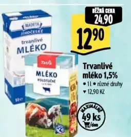 Albert Madeta Trvanlivé mléko 1,5% nabídka