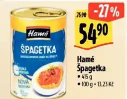 Albert Hamé Špagetka nabídka