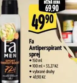 Albert Fa Antiperspirant sprej nabídka