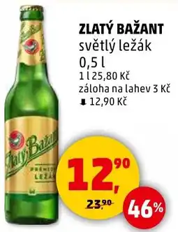 Penny Market Zlatý bažant světlý ležák nabídka