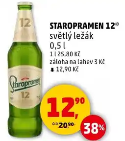 Penny Market Staropramen 12 světlý ležák nabídka