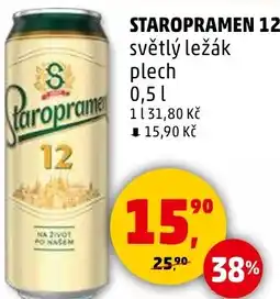 Penny Market Staropramen 12 světlý ležák nabídka