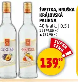 Penny Market Švestka, hruška královská palírna 40% alk. nabídka