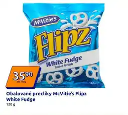 Action Obalované preclíky McVitie's Flipz White Fudge nabídka
