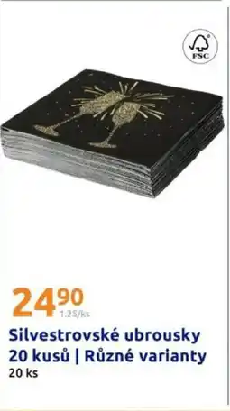 Action Silvestrovské ubrousky nabídka