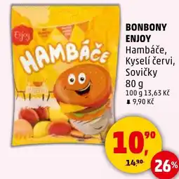 Penny Market Bonbony enjoy hambáče, kyselí červi, sovičky nabídka