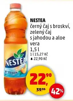 Penny Market Nestea černý čaj s broskví, zelený čaj s jahodou a aloe vera nabídka