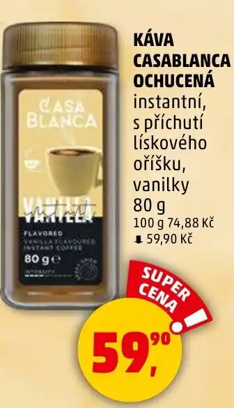 Penny Market Káva casablanca ochucená instantní, s příchutí lískového oříšku, vanilky nabídka
