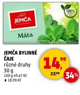 Penny Market Jemča bylinné čaje nabídka