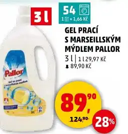 Penny Market Gel prací s marseillským mýdlem pallor nabídka