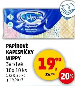 Penny Market Papírové kapesníčky wippy 3vrstvé nabídka