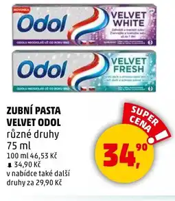 Penny Market Zubní pasta velvet odol nabídka