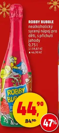 Penny Market Robby bubble nealkoholický sycený nápoj pro děti, s příchutí jahody nabídka