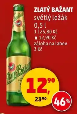 Penny Market Zlatý bažant světlý ležák nabídka