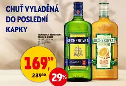 Penny Market Becherovka, becherovka orange & ginger 38 % alk., 20 % alk. nabídka
